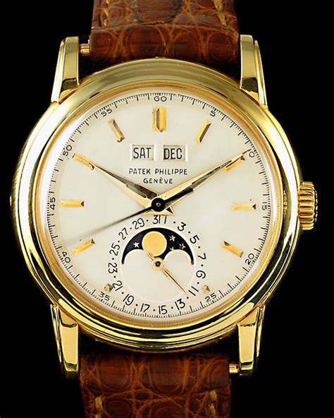 1930 patek philippe wrist watch day perpetual date moonphase subseconds|Patek Philippe day of the week.